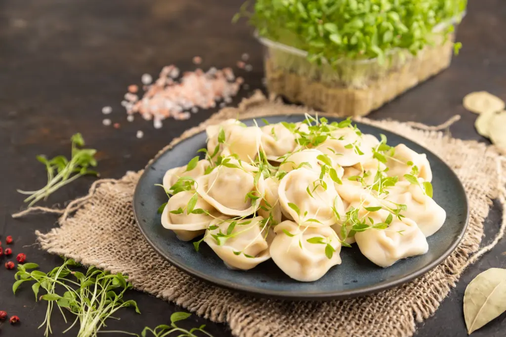 Ravioli met microgroenten